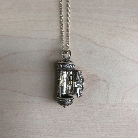 New Sterling Silver Citrine Prayer Box Locket Necklace Made in Israel - Picture 7 of 7